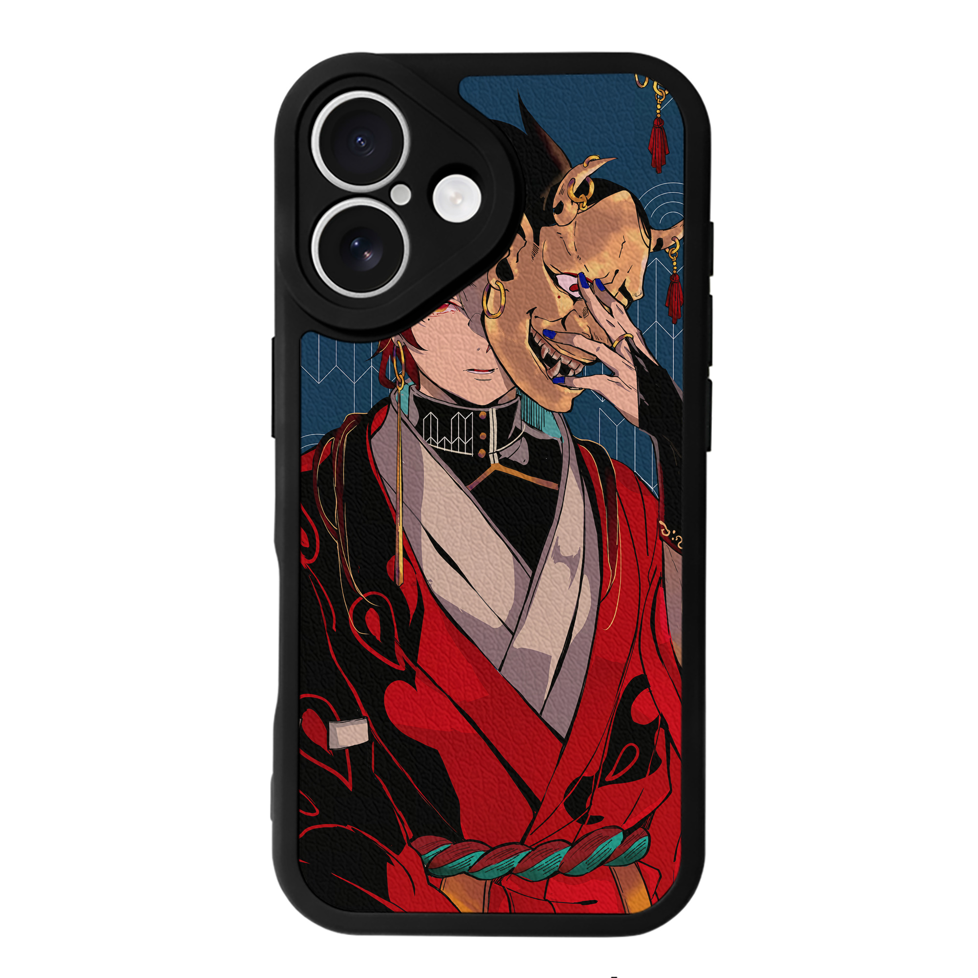 （画像用） 鬼滅の刃（きめつのやいば）竈門 炭治郎／かまど たんじろう Kamado Tanjirou 【iPhone 16シリーズ対応】シリコンスマホケース（レザー調） 材質：シリコン